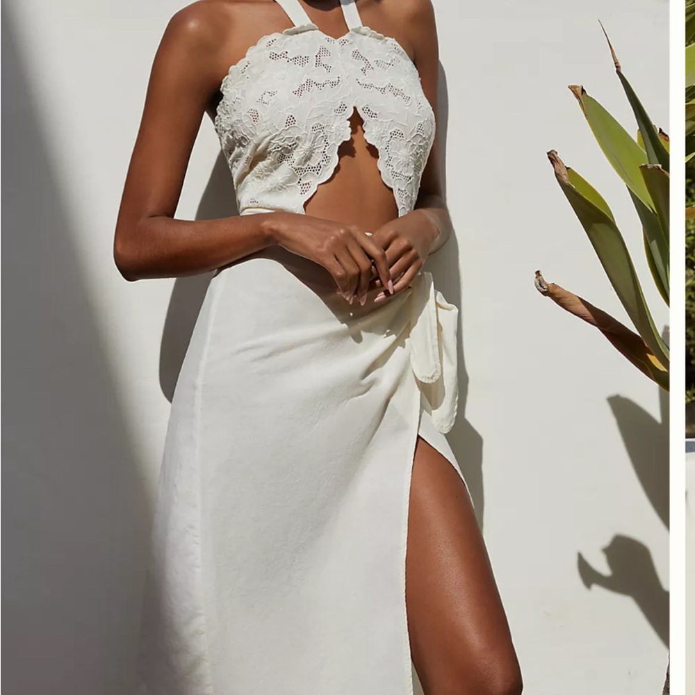 Tach Clothing Marguerite Cutwork Embroidered Dress Anthropologie XS